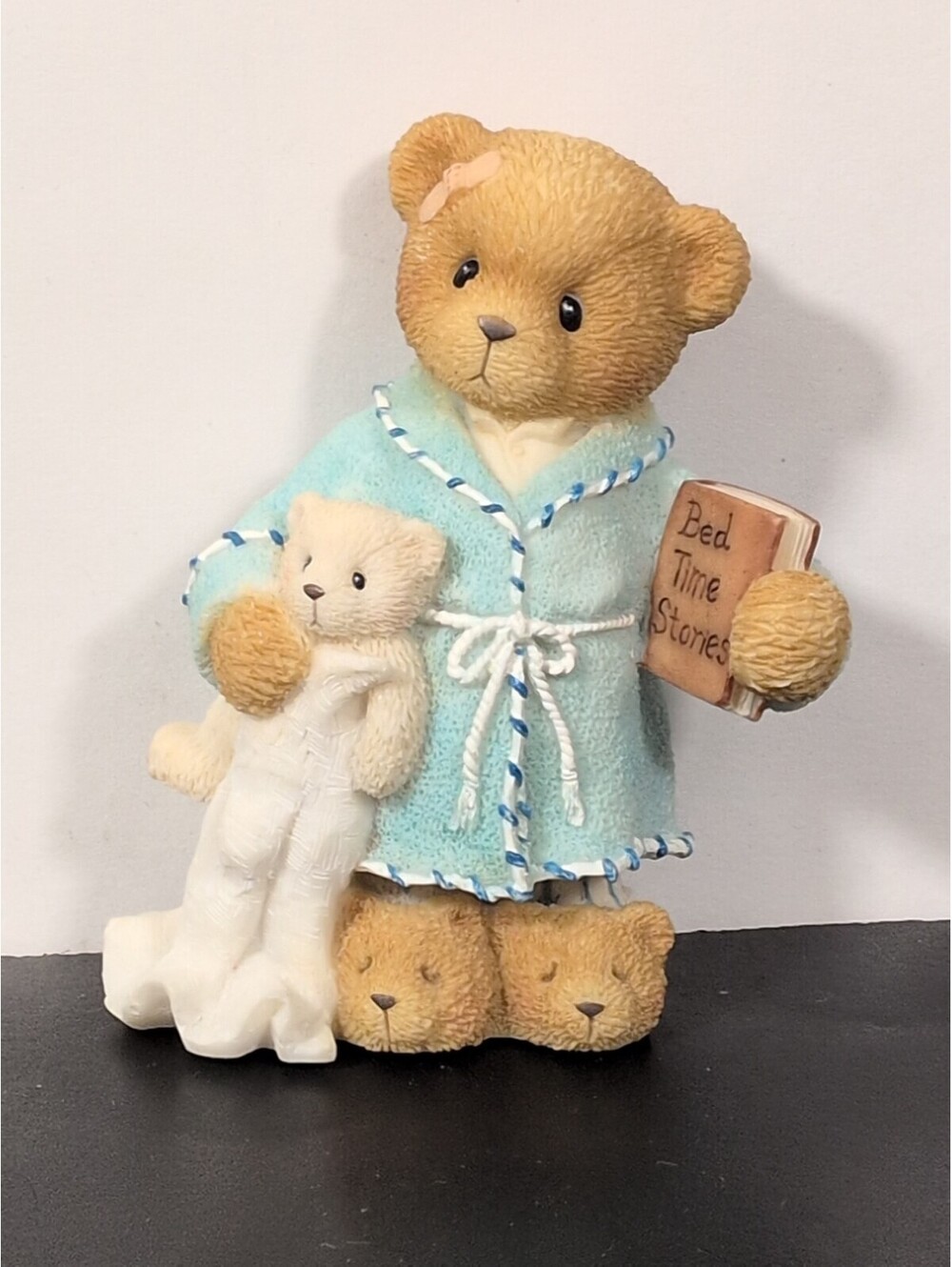 Cherished Teddies #506818 Jude Girl With Bath Robe Bear Figurine 2000